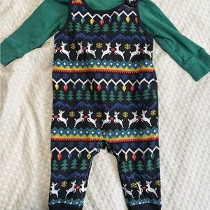 Hanna Andersson holiday overall outfit 18-24mos